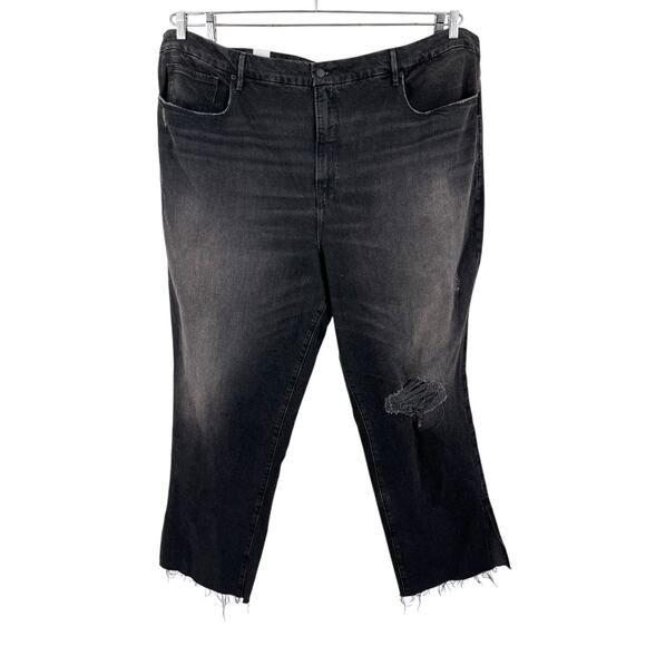Good American Jeans Good Boy straight curvy black plus size 30 - Picture 1 of 6